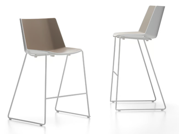 AÏKU STOOL - Sled base polypropylene stool with back by MDF Italia - view 3